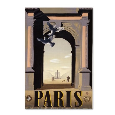 Vintage Apple Collection 'Paris Arc Triomph' Canvas Art,22x32
